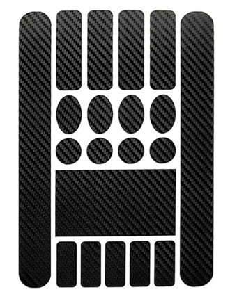 Προστατευτικά αυτοκόλλητα σκελετού ποδηλάτου RW39, μαύρα, 20τμχ Προστατευτικά αυτοκόλλητα σκελετού ποδηλάτου RW39, μαύρα, 20τμχ