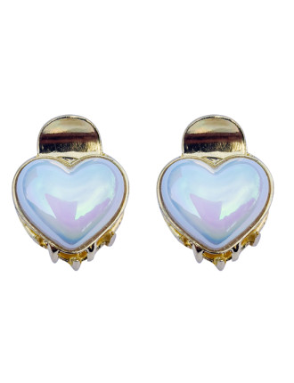 ROXXANI κλιπ μαλλιών RXN-0007 με οπάλ πέτρα σε σχήμα καρδιά, χρυσό, 2τμχ ROXXANI κλιπ μαλλιών RXN-0007 με οπάλ πέτρα σε σχήμα καρδιά, χρυσό, 2τμχ