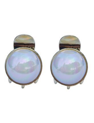 ROXXANI κλιπ μαλλιών RXN-0009 με στρογγυλή οπάλ πέτρα, χρυσό, 2τμχ ROXXANI κλιπ μαλλιών RXN-0009 με στρογγυλή οπάλ πέτρα, χρυσό, 2τμχ