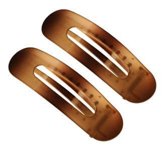 ROXXANI κλιπ μαλλιών RXN-0013, καφέ, 11cm, 2τμχ