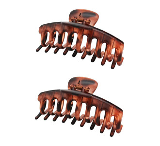 ROXXANI κλιπ μαλλιών RXN-0014, καφέ, 11cm, 2τμχ