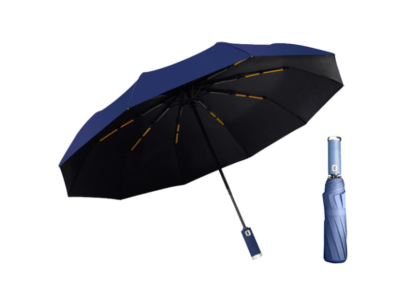 ROXXANI ομπρέλα RXN-0017 με LED φακό, αυτόματο άνοιγμα, μπλε