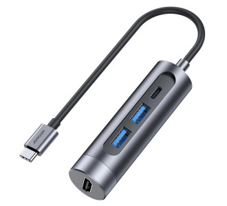 JOYROOM docking station S-H113-DG, 4 θυρών, USB-C, 100W PD, 4K, γκρι JOYROOM docking station S-H113-DG, 4 θυρών, USB-C, 100W PD, 4K, γκρι