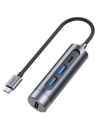 JOYROOM docking station S-H113-DG, 4 θυρών, USB-C, 100W PD, 4K, γκρι