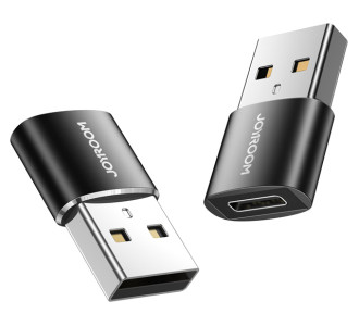 JOYROOM αντάπτορας USB σε USB USB-C S-H152, 480Mbps, μαύρος, 2τμχ