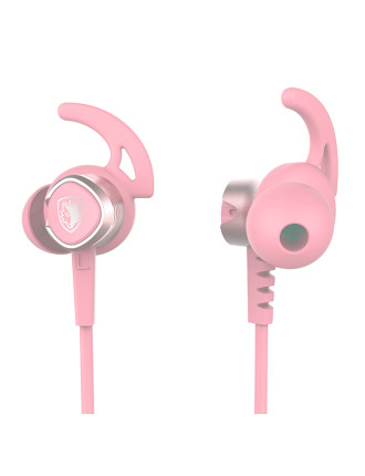 SADES gaming earphones Wings 20 με μικρόφωνο, 3.5mm, Φ12mm, 1.2m, ροζ
