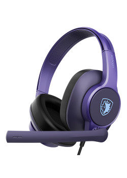 SADES gaming headset UPOWER, 3.5mm σύνδεση, 40mm, μωβ