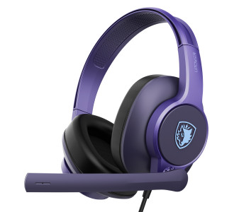 SADES gaming headset UPOWER, 3.5mm σύνδεση, 40mm, μωβ SADES gaming headset UPOWER, 3.5mm σύνδεση, 40mm, μωβ