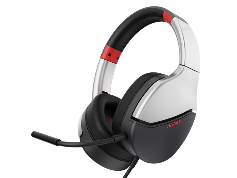 SADES gaming headset SPOWER, 3.5mm σύνδεση, 40mm, multi-platform, ασημί
