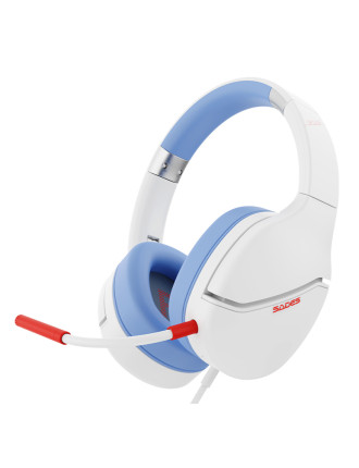 SADES gaming headset SPOWER, 3.5mm σύνδεση, 40mm, multi-platform, λευκό SADES gaming headset SPOWER, 3.5mm σύνδεση, 40mm, multi-platform, λευκό