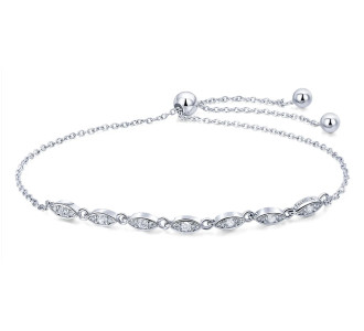 BAMOER βραχιόλι SCB086 με κυβική ζιρκόνια, ασήμι 925, ασημί BAMOER βραχιόλι SCB086 με κυβική ζιρκόνια, ασήμι 925, ασημί