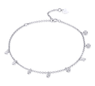 BAMOER βραχιόλι SCB103 με κυβική ζιρκόνια, ασήμι 925, ασημί BAMOER βραχιόλι SCB103 με κυβική ζιρκόνια, ασήμι 925, ασημί
