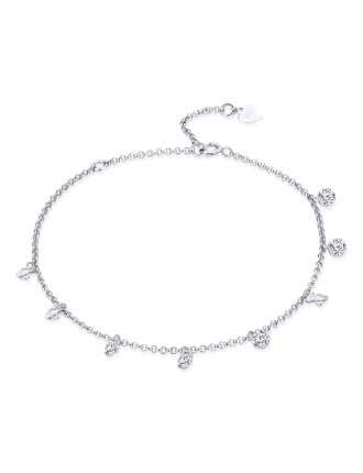 BAMOER βραχιόλι SCB103 με κυβική ζιρκόνια, ασήμι 925, ασημί