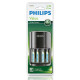 PHILIPS φορτιστής μπαταριών AA & AΑΑ NiMH SCB1450NB με 4x AAA, μαύρος PHILIPS φορτιστής μπαταριών AA & AΑΑ NiMH SCB1450NB με 4x AAA, μαύρος