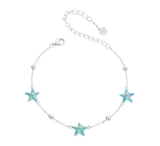 BAMOER βραχιόλι SCB276, σχήμα κοχύλι, ασήμι 925, ασημί/βεραμάν BAMOER βραχιόλι SCB276, σχήμα κοχύλι, ασήμι 925, ασημί/βεραμάν