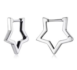 BAMOER σκουλαρίκια κρίκοι SCE1136, ασήμι 925, ασημί BAMOER σκουλαρίκια κρίκοι SCE1136, ασήμι 925, ασημί