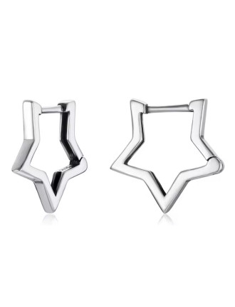 BAMOER σκουλαρίκια κρίκοι SCE1136, ασήμι 925, ασημί BAMOER σκουλαρίκια κρίκοι SCE1136, ασήμι 925, ασημί