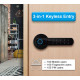 SECUKEY ηλεκτροπύρος D100-BT, συνδυασμού & fingerprint, μαύρος
