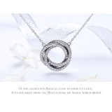 BAMOER κολιέ SCN259 με κυβική ζιρκόνια, ασήμι 925, ασημί BAMOER κολιέ SCN259 με κυβική ζιρκόνια, ασήμι 925, ασημί