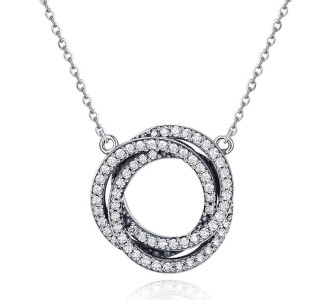 BAMOER κολιέ SCN259 με κυβική ζιρκόνια, ασήμι 925, ασημί BAMOER κολιέ SCN259 με κυβική ζιρκόνια, ασήμι 925, ασημί