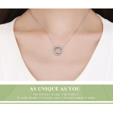 BAMOER κολιέ SCN259 με κυβική ζιρκόνια, ασήμι 925, ασημί BAMOER κολιέ SCN259 με κυβική ζιρκόνια, ασήμι 925, ασημί