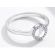 BAMOER δαχτυλίδι SCR545 με κυβική ζιρκόνια, ανοιγόμενο, ασήμι 925, ασημί BAMOER δαχτυλίδι SCR545 με κυβική ζιρκόνια, ανοιγόμενο, ασήμι 925, ασημί