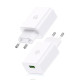 USAMS φορτιστής τοίχου SCXLTZ03 με καλώδιο Lightning, USB, 18W, λευκός