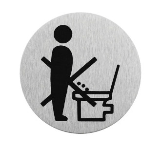 SEILFLECHTER πινακίδα "διατηρείτε την τουαλέτα καθαρή" 972092, αυτοκόλλητη, Φ75mm