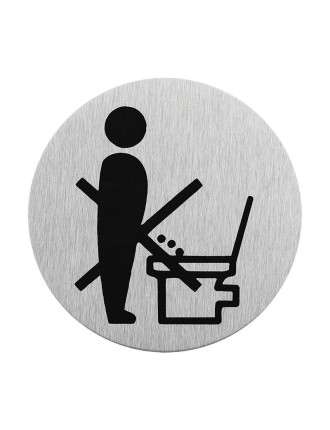 SEILFLECHTER πινακίδα "διατηρείτε την τουαλέτα καθαρή" 972092, αυτοκόλλητη, Φ75mm SEILFLECHTER πινακίδα "διατηρείτε την τουαλέτα καθαρή" 972092, αυτοκόλλητη, Φ75mm