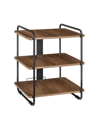 BRATECK ραφιέρα δαπέδου SFR-04, 45.4x40x49.6cm, έως 90kg, καφέ-μαύρο