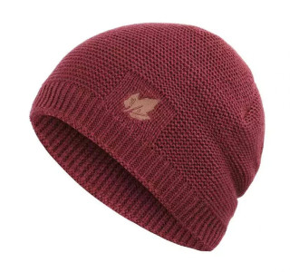 Πλεκτός σκούφος beanie SHO-0006, unisex, μπορντό