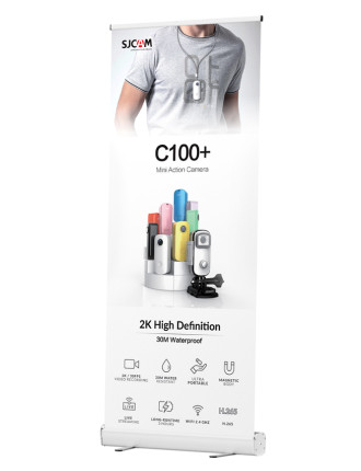 SJCAM διαφημιστικό roll up banner με εκτύπωση SJ-C100-4K, 160x60cm