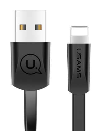 USAMS καλώδιο USB σε Lightning US-SJ199, 2A, 1.2m, μαύρο USAMS καλώδιο USB σε Lightning US-SJ199, 2A, 1.2m, μαύρο