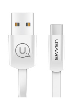 USAMS Καλώδιο USB σε USB-C US-SJ200, 10W, 1.2m, λευκό