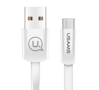 USAMS Καλώδιο USB σε USB-C US-SJ200, 2A, 1.2m, λευκό