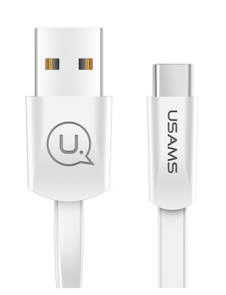 USAMS Καλώδιο USB σε USB-C US-SJ200, 2A, 1.2m, λευκό USAMS Καλώδιο USB σε USB-C US-SJ200, 2A, 1.2m, λευκό