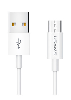 USAMS καλώδιο Micro USB σε USB US-SJ284, 10W, 1m, λευκό