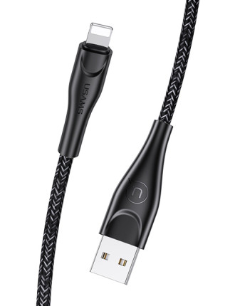 USAMS καλώδιο Lightning σε USB US-SJ391, 2A, 1m, μαύρο USAMS καλώδιο Lightning σε USB US-SJ391, 2A, 1m, μαύρο