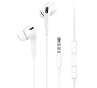 USAMS earphones με μικρόφωνο EP-41, 3.5mm σύνδεση, Φ10mm, 1.2m, λευκά USAMS earphones με μικρόφωνο EP-41, 3.5mm σύνδεση, Φ10mm, 1.2m, λευκά