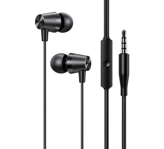 USAMS earphones με μικρόφωνο EP-42, 3.5mm σύνδεση, Φ10mm, 1.2m, μαύρα