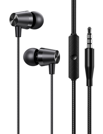 USAMS earphones με μικρόφωνο EP-42, 3.5mm σύνδεση, Φ10mm, 1.2m, μαύρα