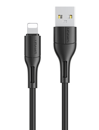 USAMS καλώδιο USB σε Lightning US-SJ500, 2A, 1m, μαύρο