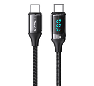 USAMS καλώδιο USB Type-C US-SJ546, 100W/5A, 1.2m, μαύρο
