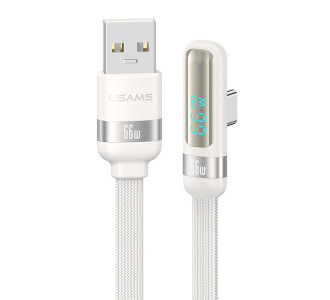 USAMS καλώδιο USB-C σε USB US-SJ651, 66W, 480Mbps, flat, 1.2m, λευκό USAMS καλώδιο USB-C σε USB US-SJ651, 66W, 480Mbps, flat, 1.2m, λευκό