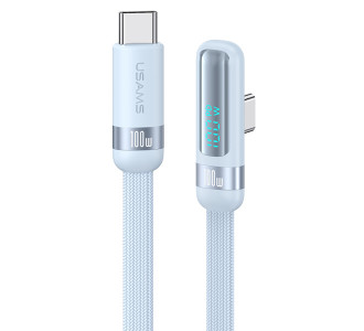 USAMS καλώδιο USB-C US-SJ653, 100W, 480Mbps, flat, 1.2m, μπλε USAMS καλώδιο USB-C US-SJ653, 100W, 480Mbps, flat, 1.2m, μπλε