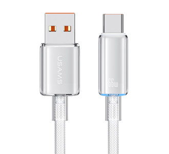 USAMS καλώδιο USB-C σε USB US-SJ658, 66W, 480Mbps, 1.2m, λευκό