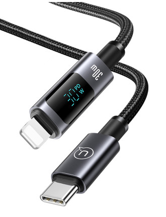 USAMS καλώδιο Lightning σε USB-C US-SJ672, 30W, 480Mbps, 1.2m, μαύρο