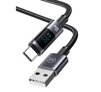 USAMS καλώδιο USB-C σε USB US-SJ673, 66W, 480Mbps, 1.2m, μαύρο