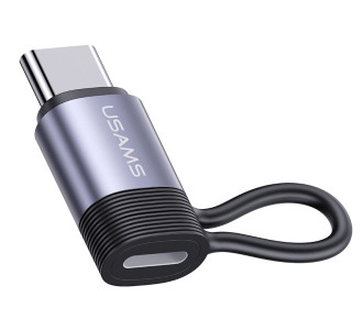 USAMS αντάπτορας USB-C σε Lightning US-SJ677, 30W, 480Mbps, γκρι