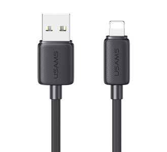 USAMS καλώδιο Lightning σε USB US-SJ689, 2.4A, 480Mbps, 1m, μαύρο
